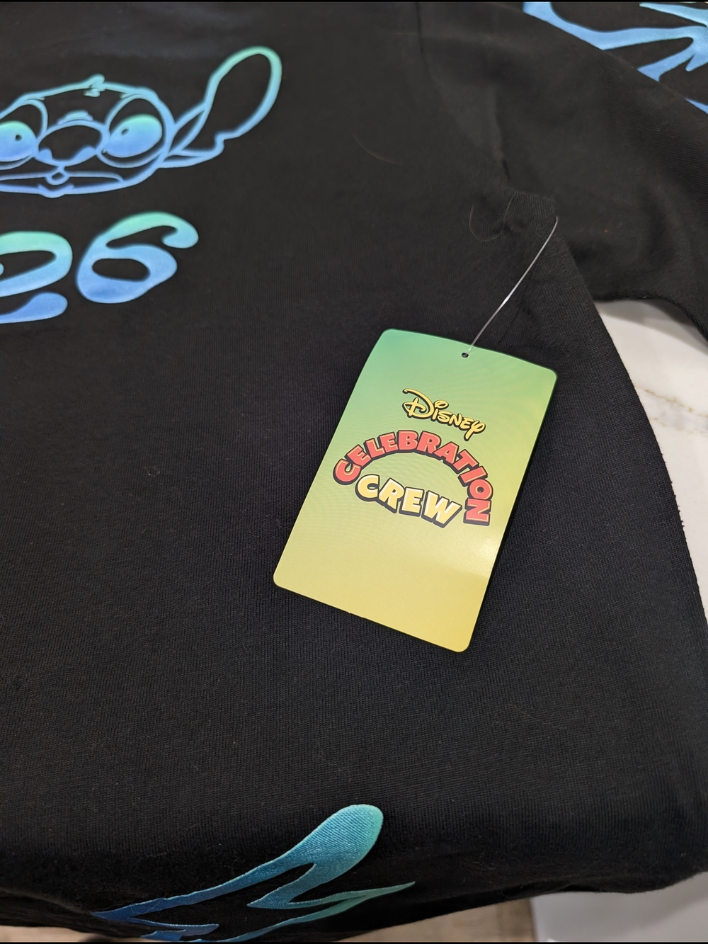 Disney Stitch 626 Celebration Crew Black Long Sleeve Spirit Jersey - Picture 8 of 9